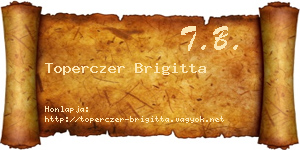 Toperczer Brigitta névjegykártya